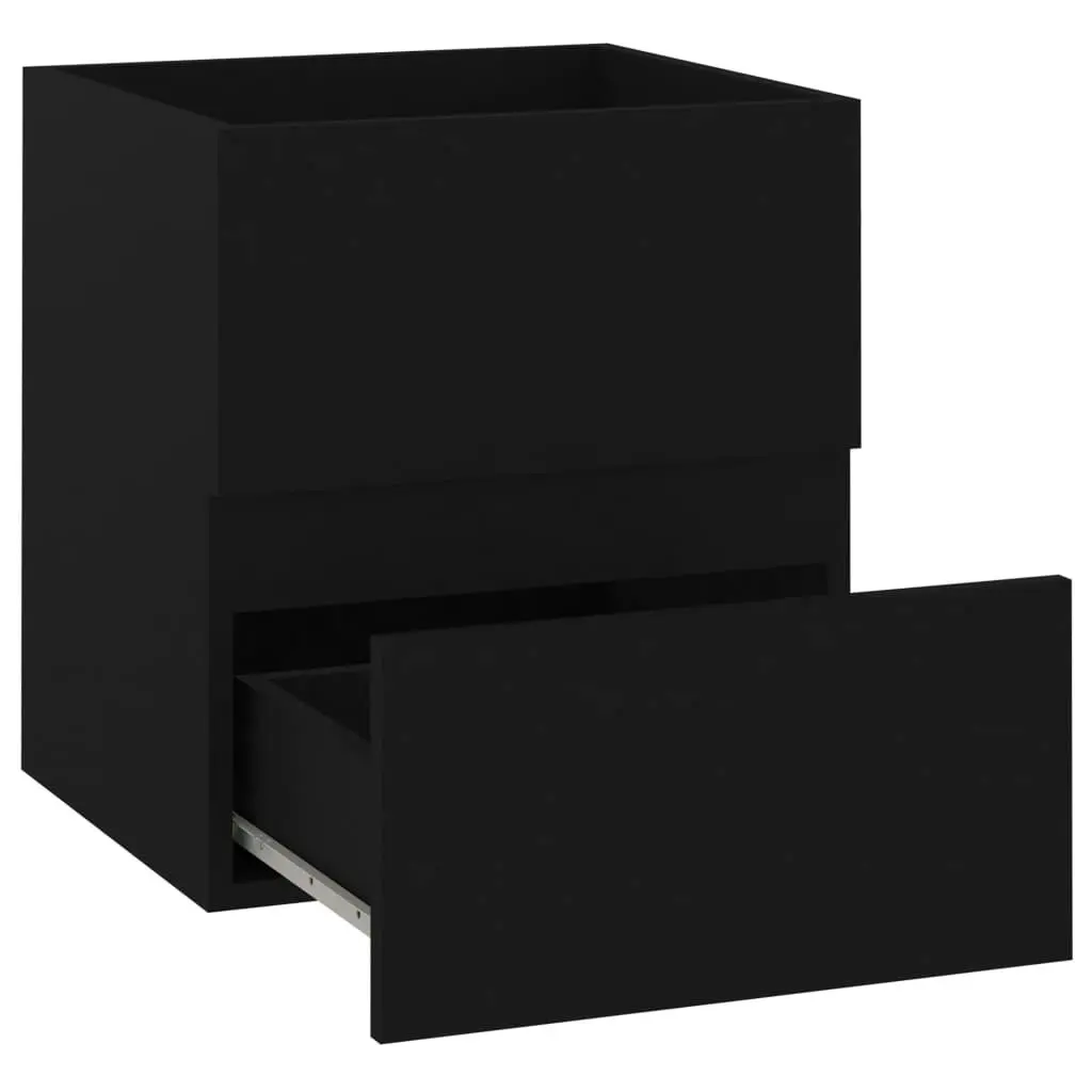 Sink Cabinet Black 41x38.5x45 cm Engineered Wood 804729