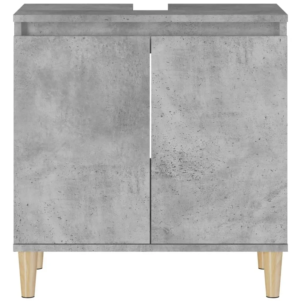 Sink Cabinet Concrete Grey 58x33x60 cm Engineered Wood 821256