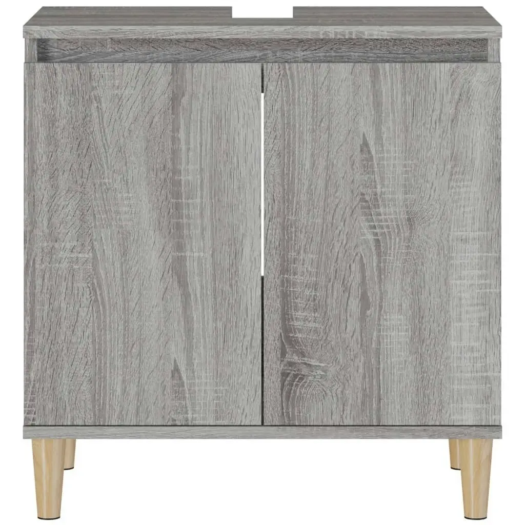 Sink Cabinet Grey Sonoma 58x33x60 cm Engineered Wood 821258