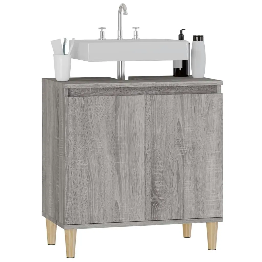 Sink Cabinet Grey Sonoma 58x33x60 cm Engineered Wood 821258