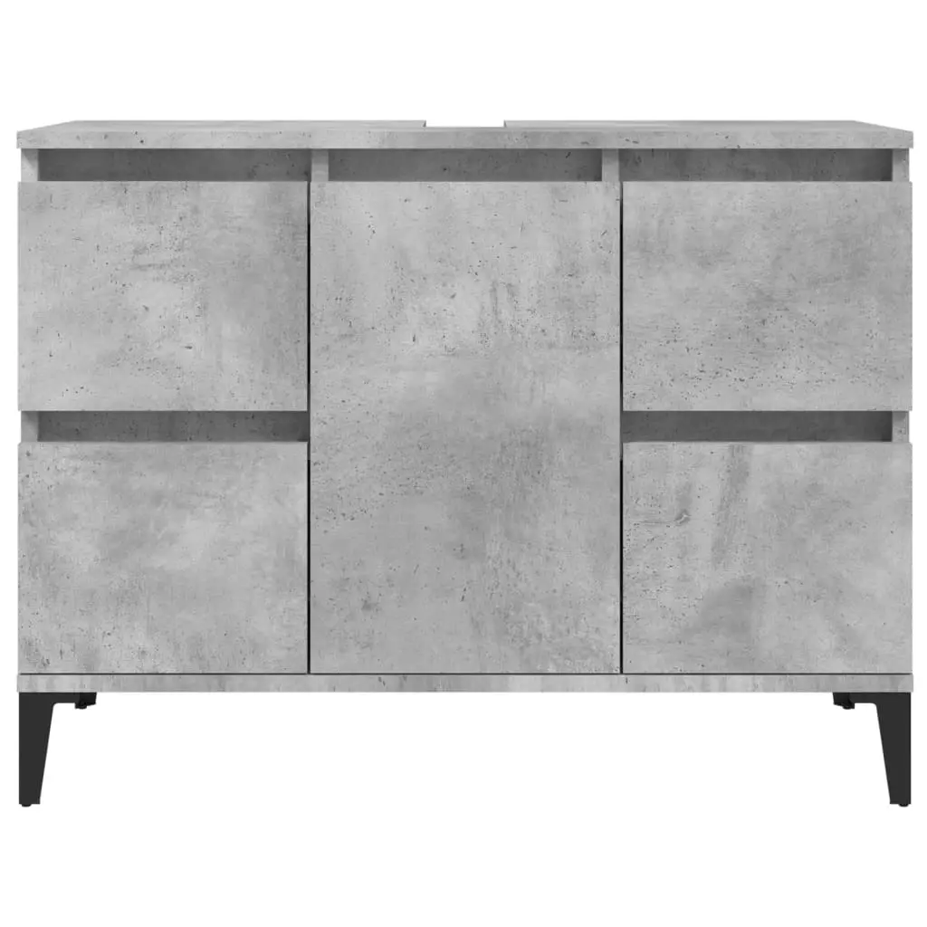 Sink Cabinet Concrete Grey 80x33x60 cm Engineered Wood 821280