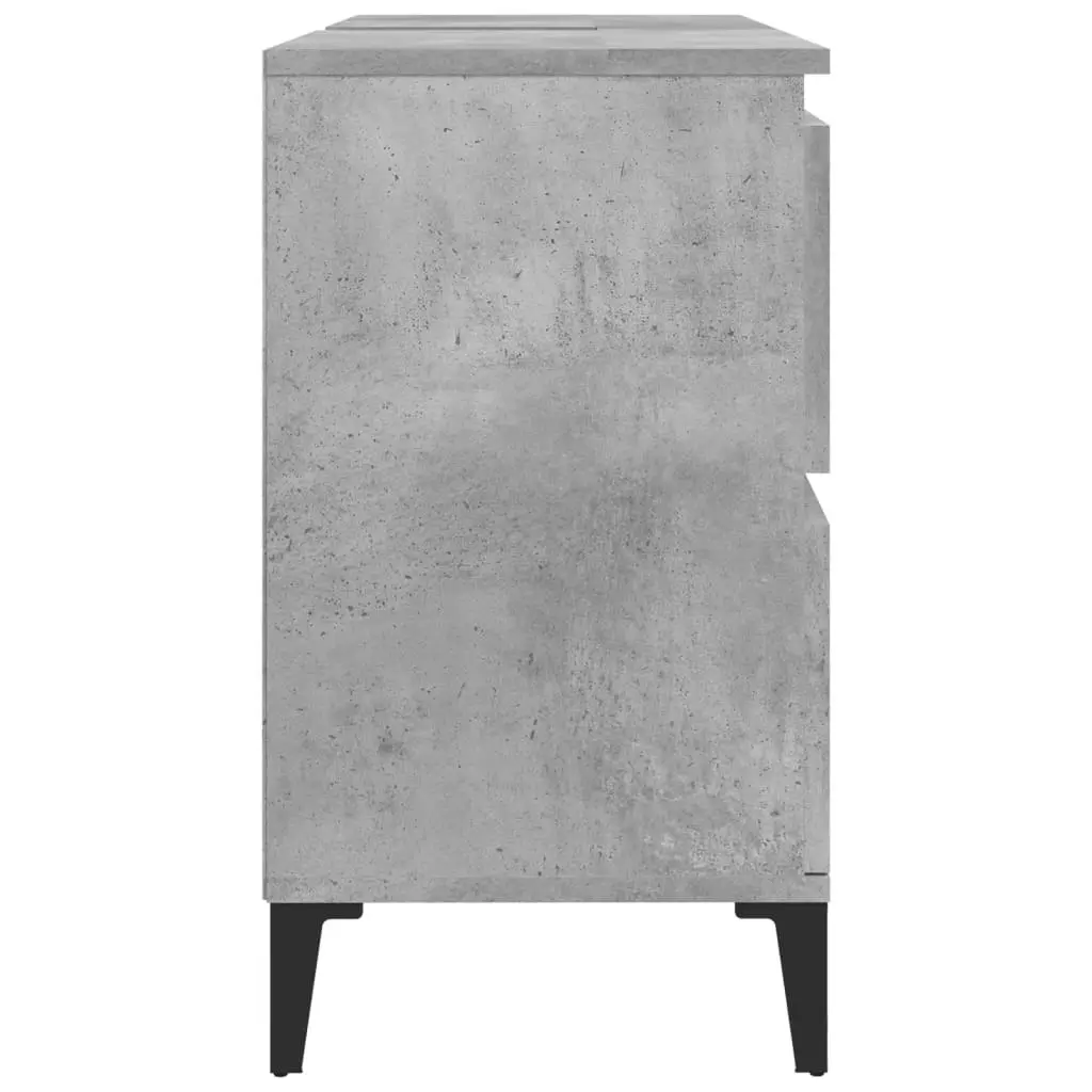 Sink Cabinet Concrete Grey 80x33x60 cm Engineered Wood 821280