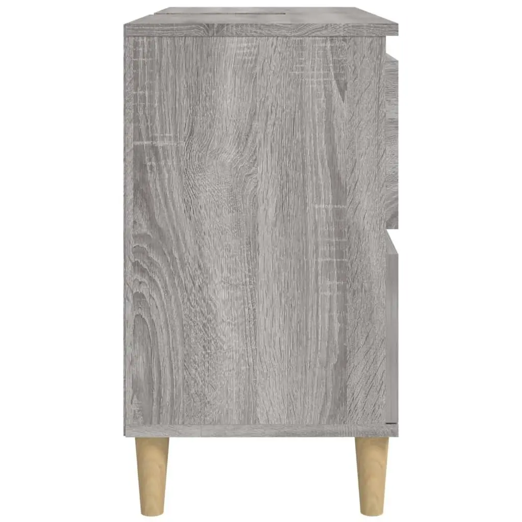 Sink Cabinet Grey Sonoma 80x33x60 cm Engineered Wood 821274