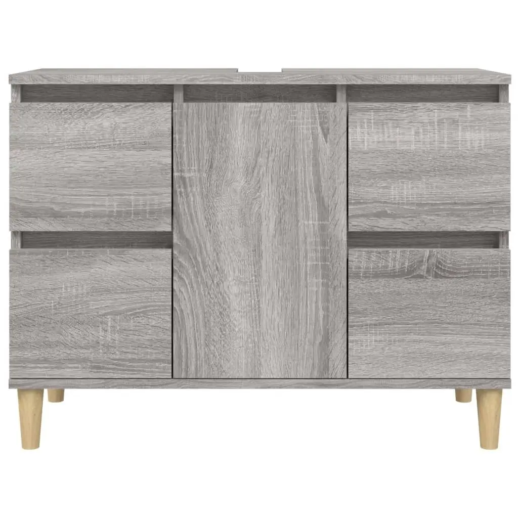 Sink Cabinet Grey Sonoma 80x33x60 cm Engineered Wood 821274