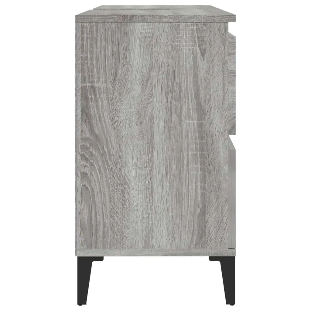 Sink Cabinet Grey Sonoma 80x33x60 cm Engineered Wood 821282