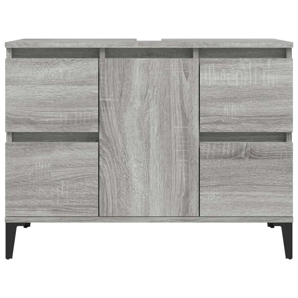 Sink Cabinet Grey Sonoma 80x33x60 cm Engineered Wood 821282