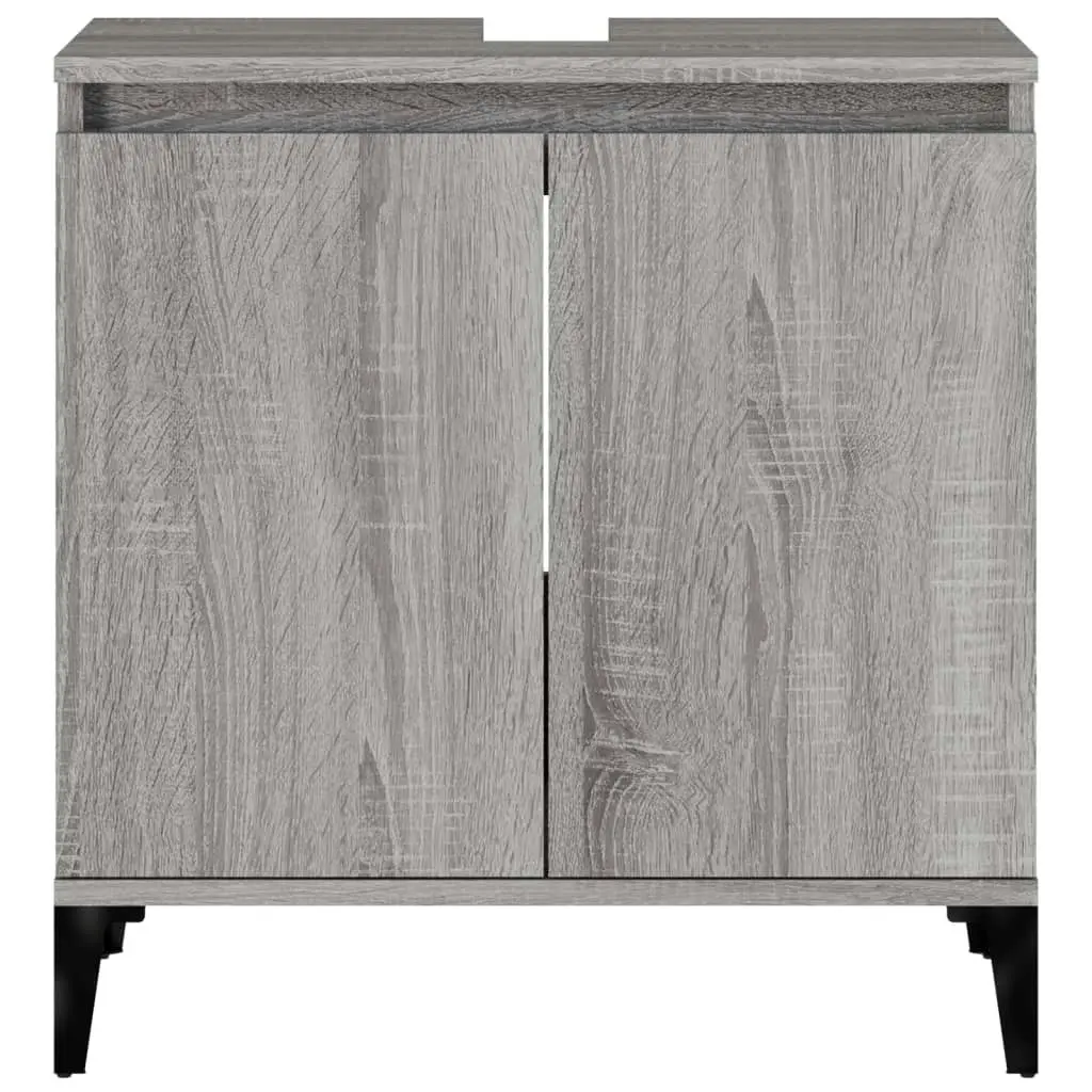 Sink Cabinet Grey Sonoma 58x33x60 cm Engineered Wood 821266