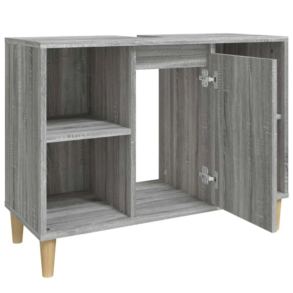 Sink Cabinet Grey Sonoma 80x33x60 cm Engineered Wood 821290