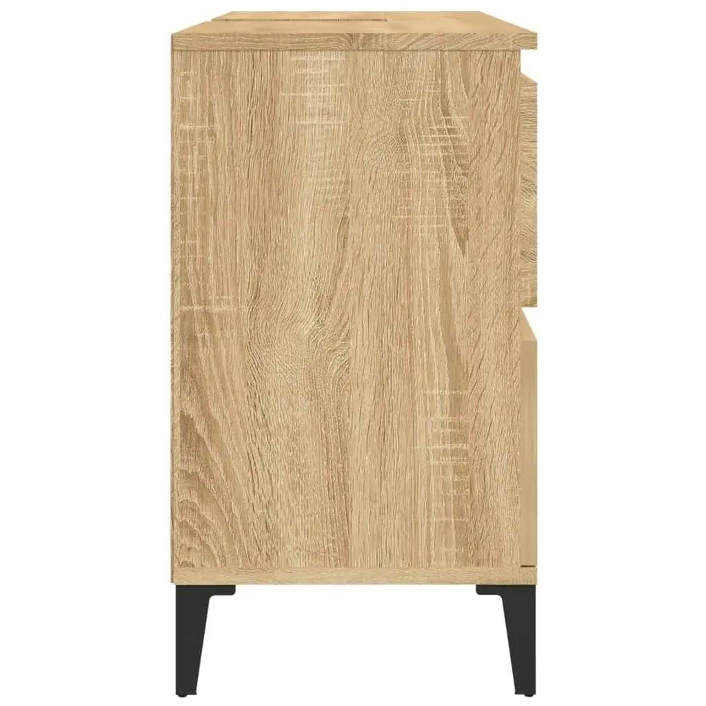 Sink Cabinet Sonoma Oak 80x33x60 cm Engineered Wood 821279