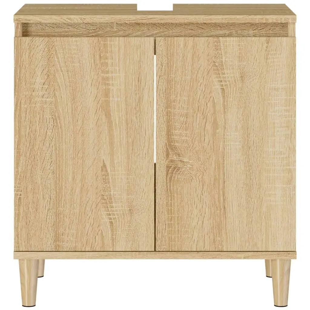 Sink Cabinet Sonoma Oak 58x33x60 cm Engineered Wood 821255