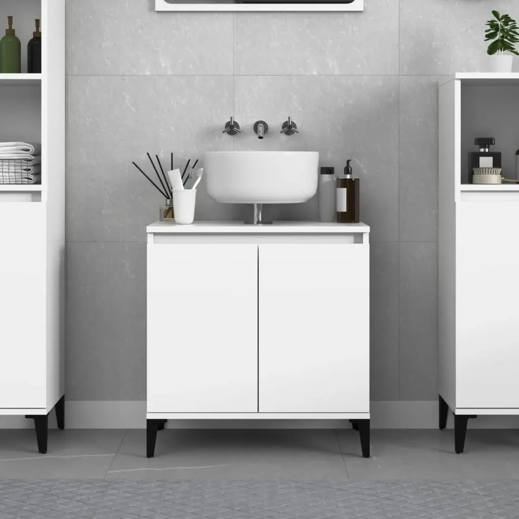 Sink Cabinet White 58x33x60 cm Engineered Wood 821260