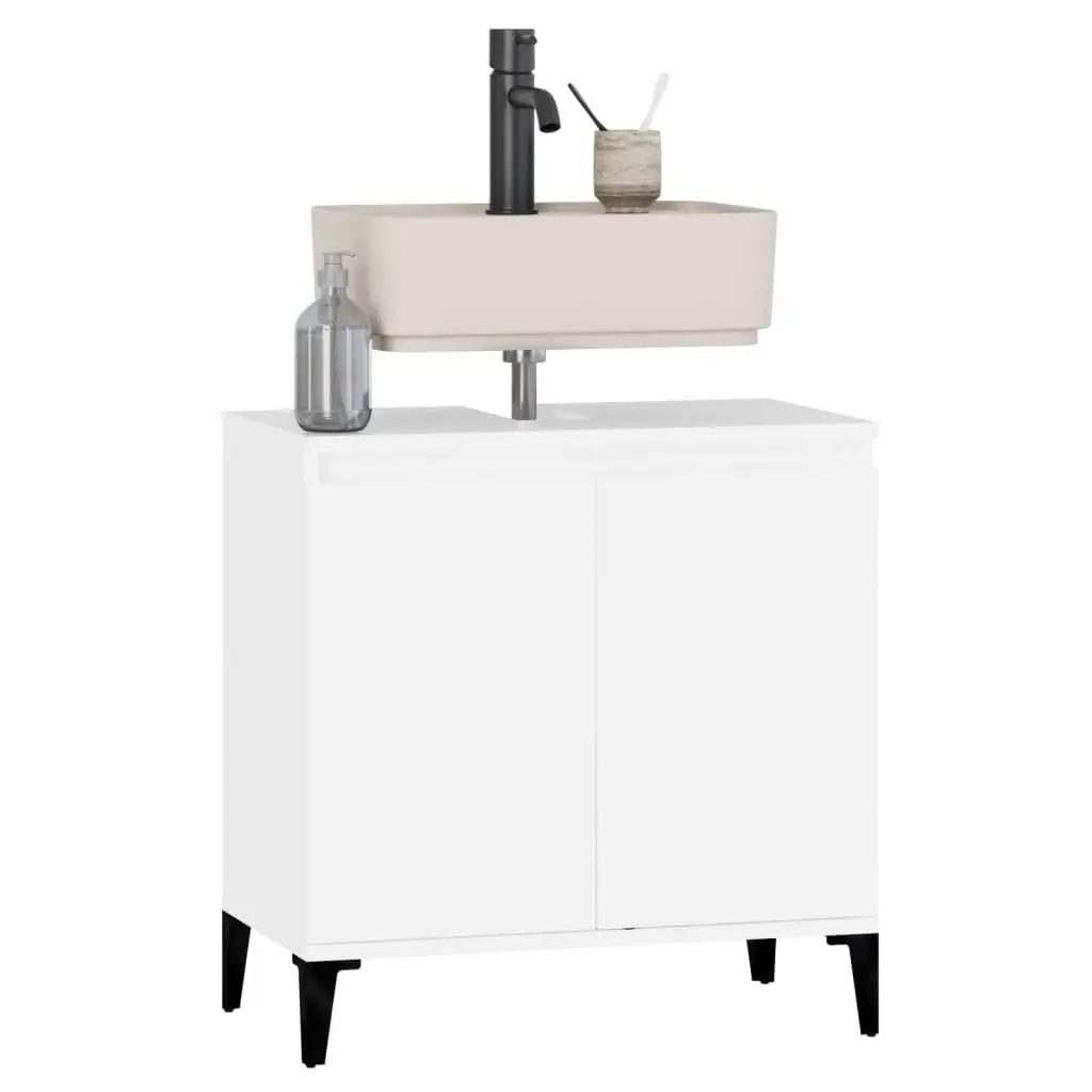 Sink Cabinet White 58x33x60 cm Engineered Wood 821260