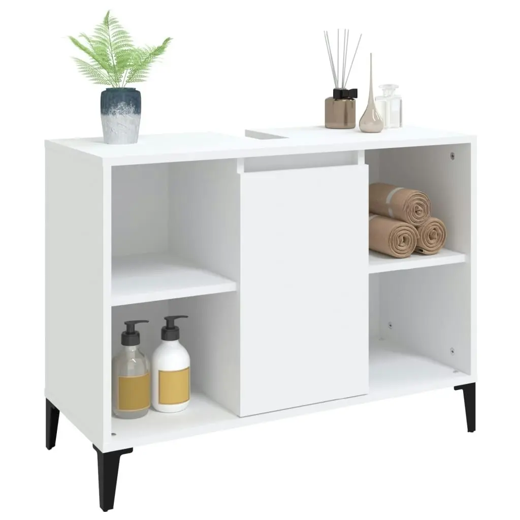 Sink Cabinet White 80x33x60 cm Engineered Wood 821292