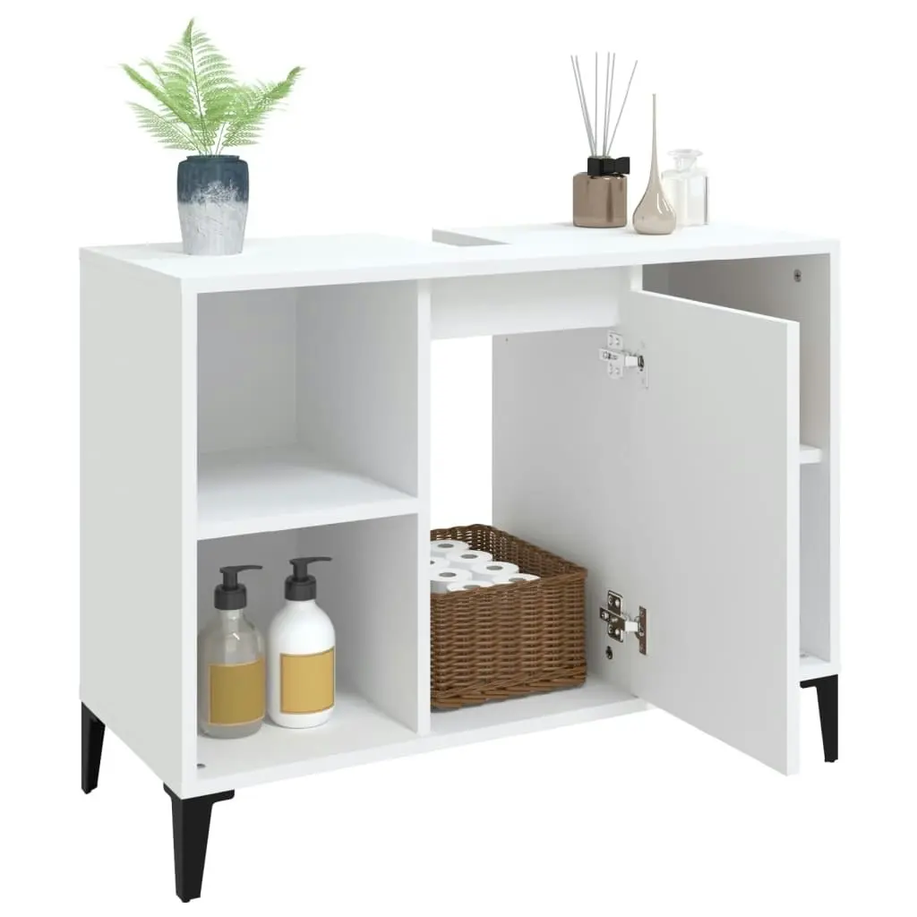 Sink Cabinet White 80x33x60 cm Engineered Wood 821292