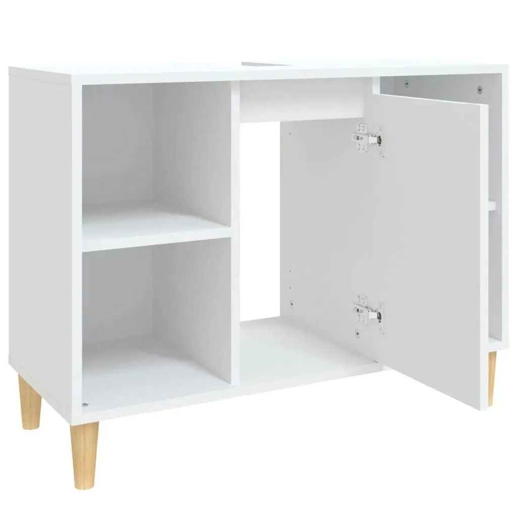 Sink Cabinet White 80x33x60 cm Engineered Wood 821284