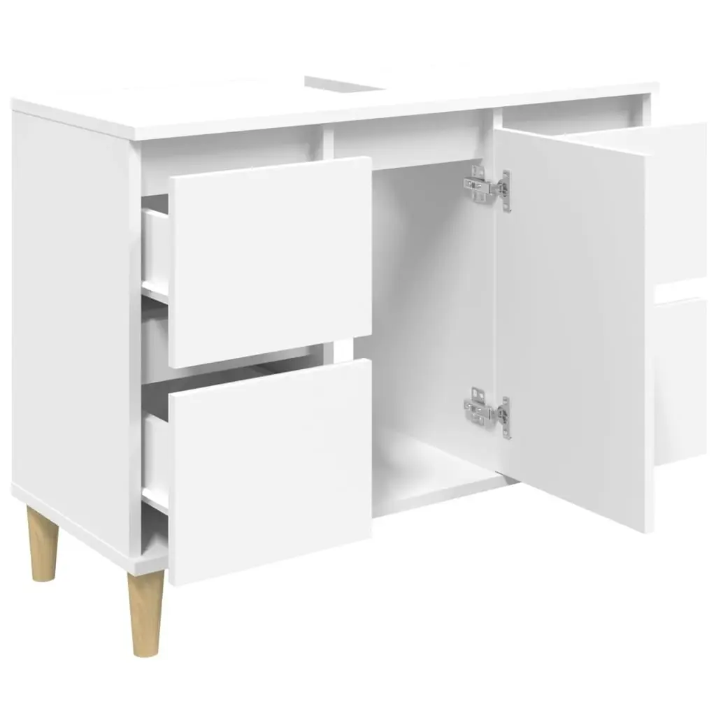 Sink Cabinet White 80x33x60 cm Engineered Wood 821268