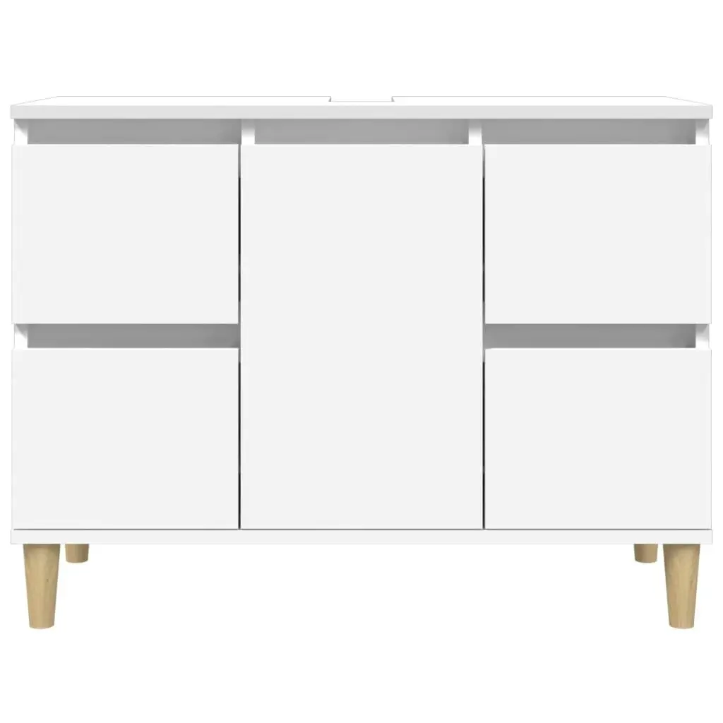 Sink Cabinet White 80x33x60 cm Engineered Wood 821268