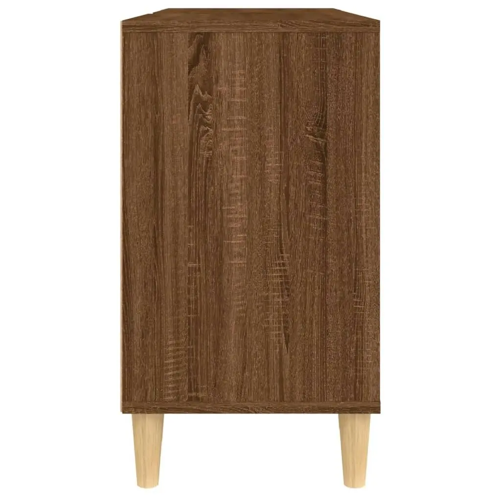 Sink Cabinet Brown Oak 80x33x60 cm Engineered Wood 821291