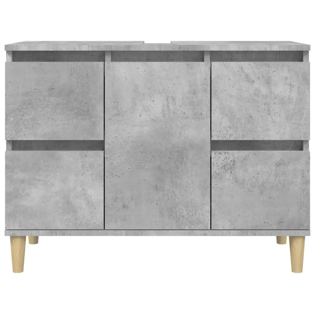 Sink Cabinet Concrete Grey 80x33x60 cm Engineered Wood 821272