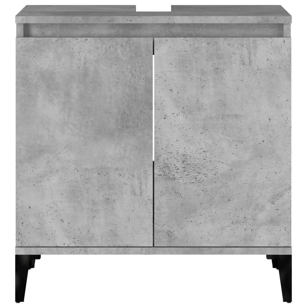 Sink Cabinet Concrete Grey 58x33x60 cm Engineered Wood 821264