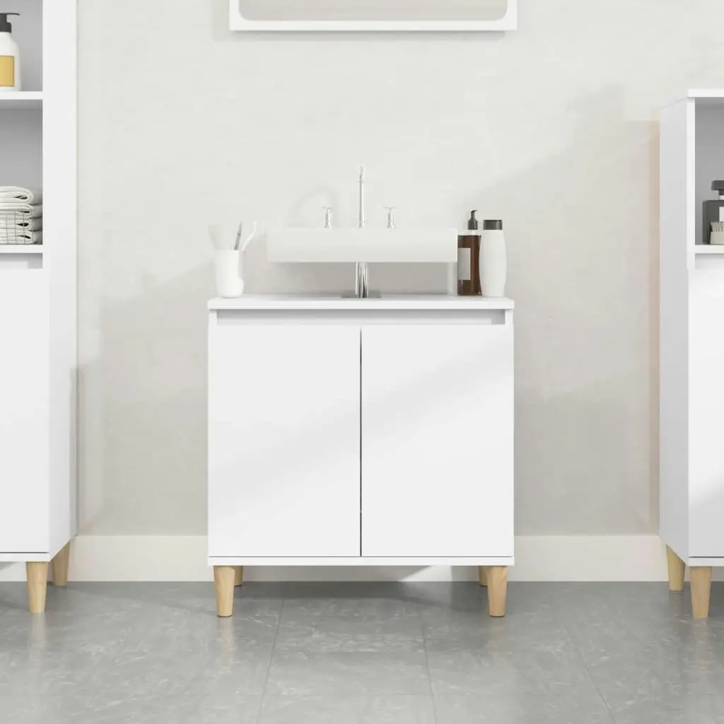 Sink Cabinet White 58x33x60 cm Engineered Wood 821252