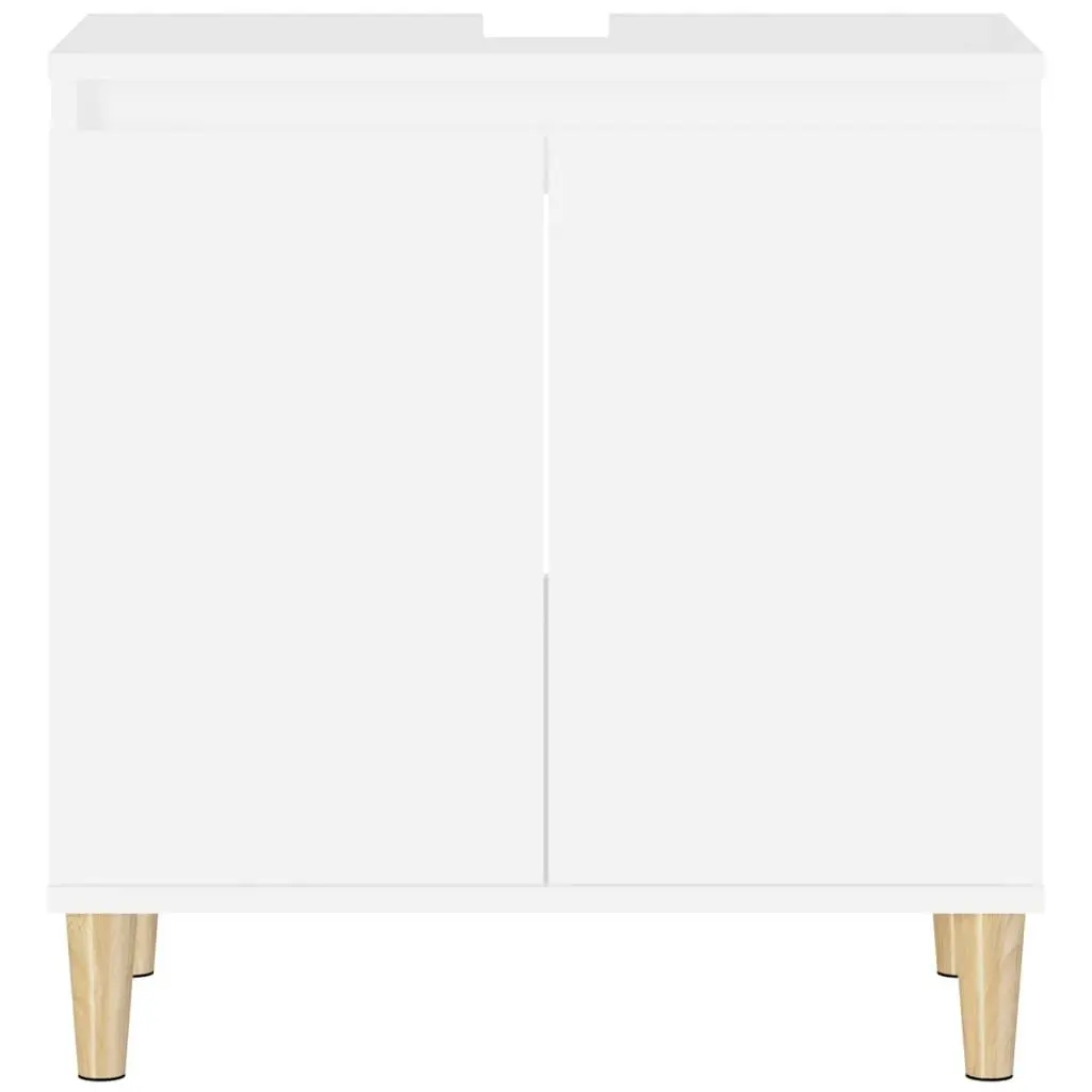 Sink Cabinet White 58x33x60 cm Engineered Wood 821252