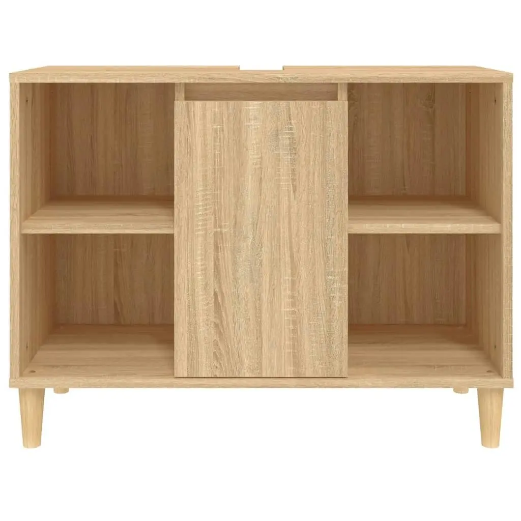 Sink Cabinet Sonoma Oak 80x33x60 cm Engineered Wood 821287