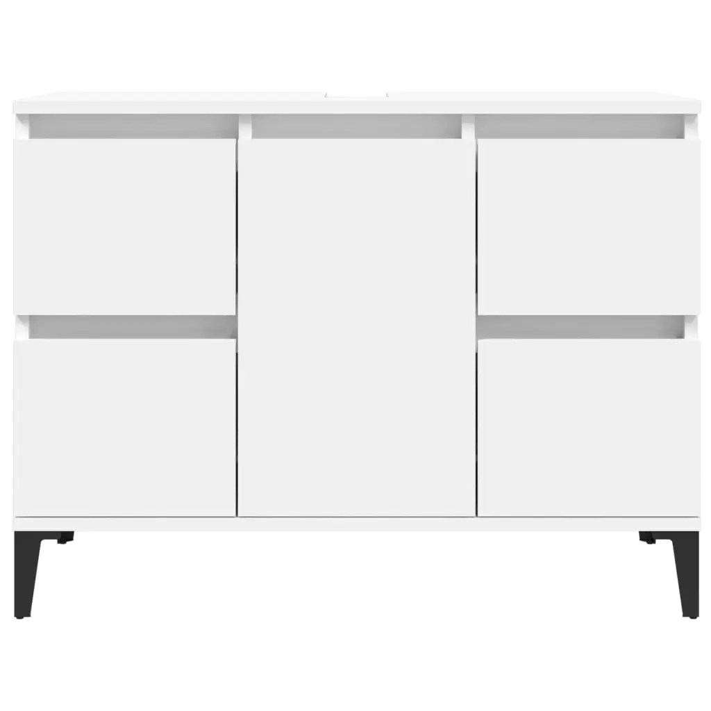 Sink Cabinet White 80x33x60 cm Engineered Wood 821276