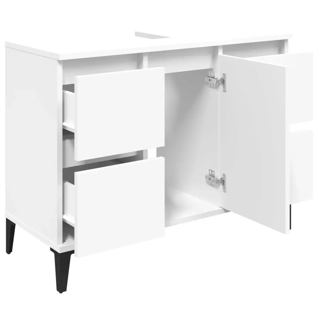 Sink Cabinet White 80x33x60 cm Engineered Wood 821276