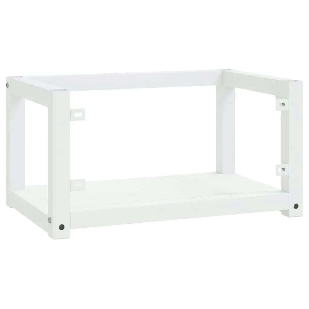 Wall-mounted Bathroom Washbasin Frame White 59x38x31 cm Iron 338491