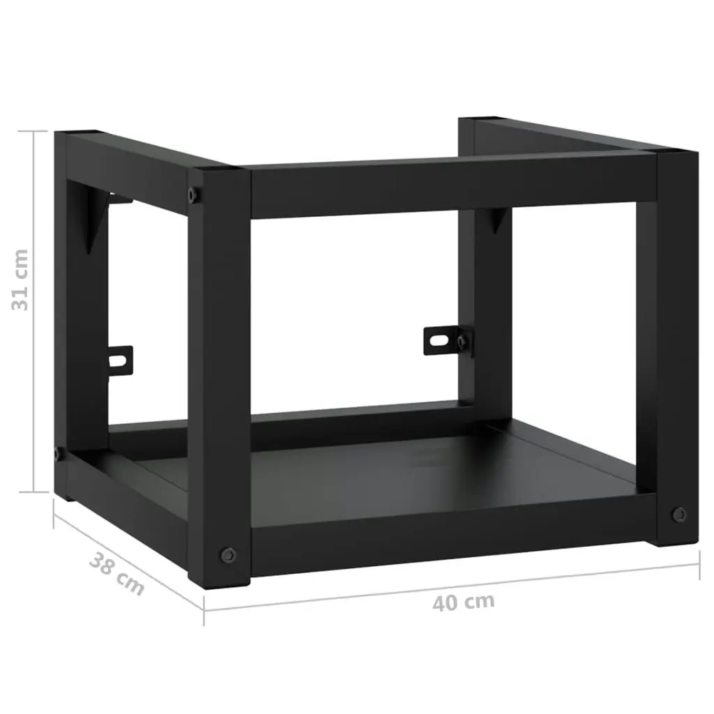 Wall-mounted Bathroom Washbasin Frame Black 40x38x31 cm Iron 338493