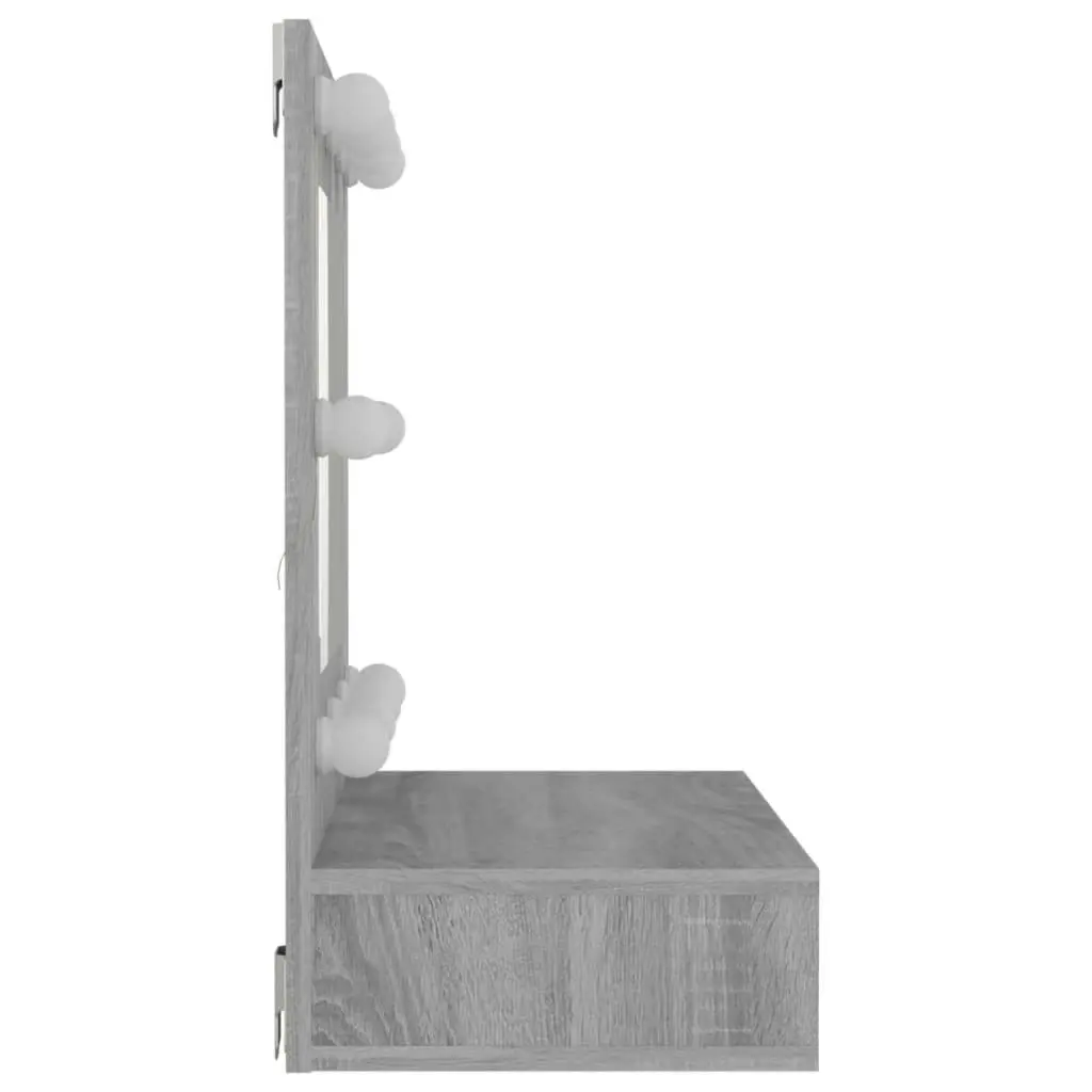 Mirror Cabinet with LED Grey Sonoma 60x31.5x62 cm 820455