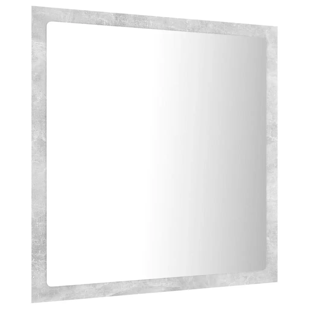 LED Bathroom Mirror Concrete Grey 40x8.5x37 cm Acrylic 804912