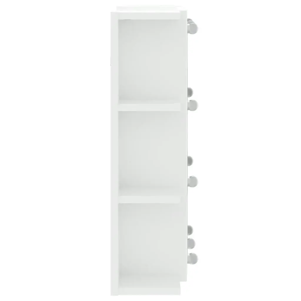 Mirror Cabinet with LED White 70x16.5x60 cm 808873