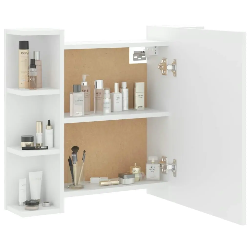 Mirror Cabinet with LED White 70x16.5x60 cm 808873