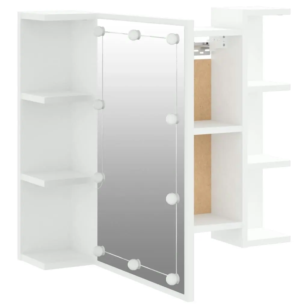 Mirror Cabinet with LED White 70x16.5x60 cm 808873