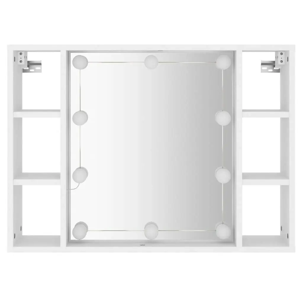 Mirror Cabinet with LED White 76x15x55 cm 808855