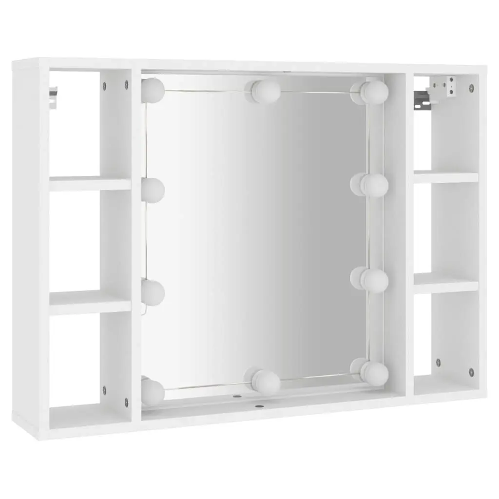 Mirror Cabinet with LED White 76x15x55 cm 808855