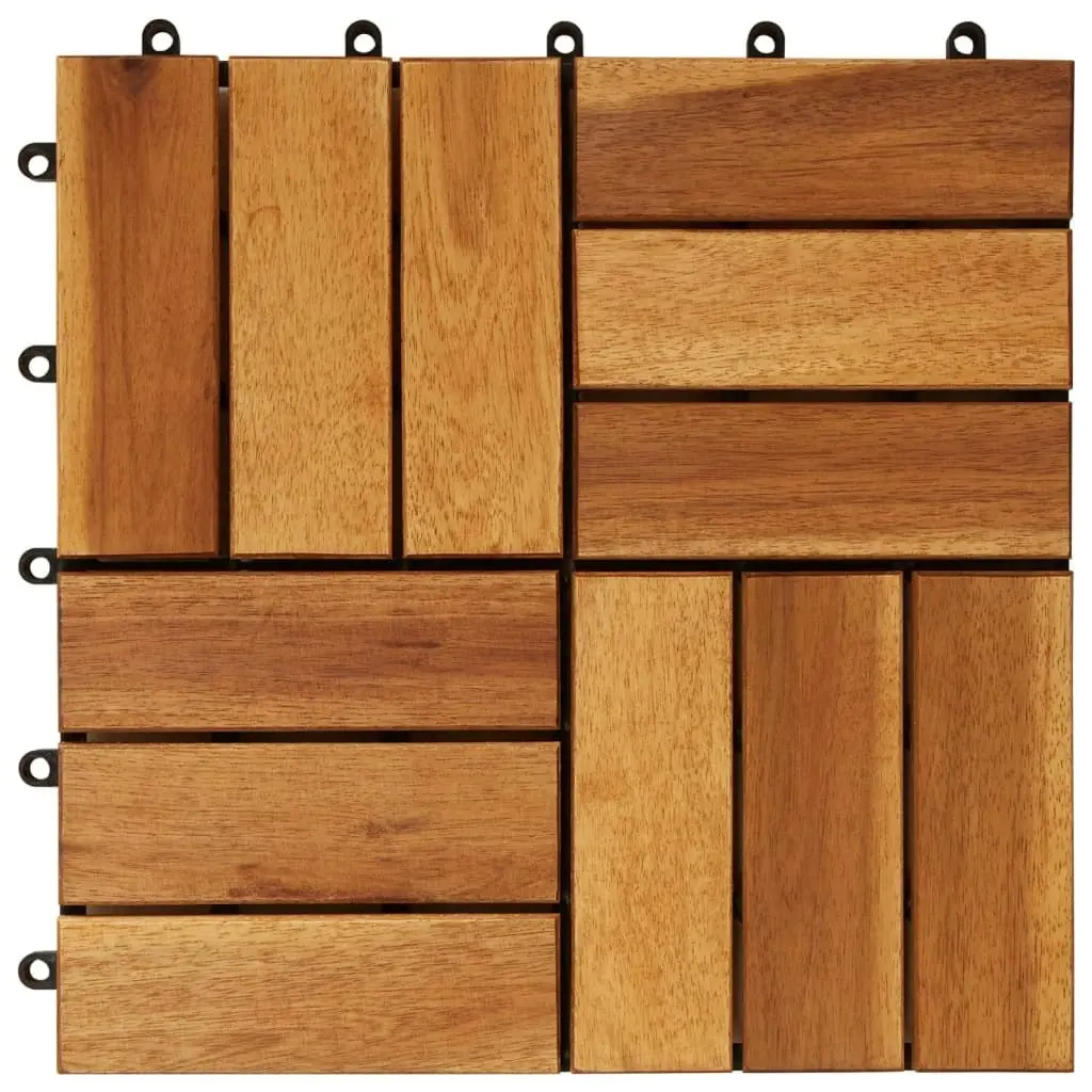 10 pcs Acacia Decking Tiles 30 x 30 cm 41585