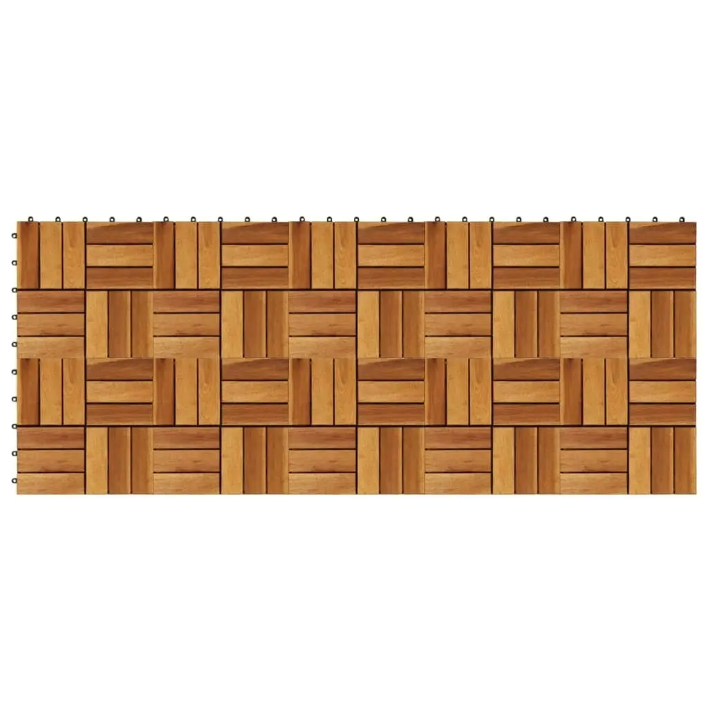 10 pcs Acacia Decking Tiles 30 x 30 cm 41585