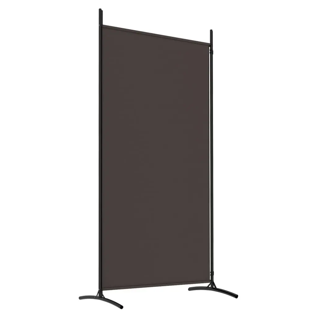 2-Panel Room Divider Brown 175x180 cm Fabric 350259