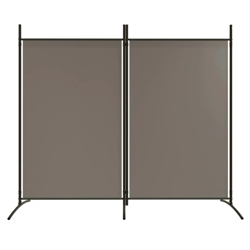 2-Panel Room Divider Anthracite 175x180 cm Fabric 350260