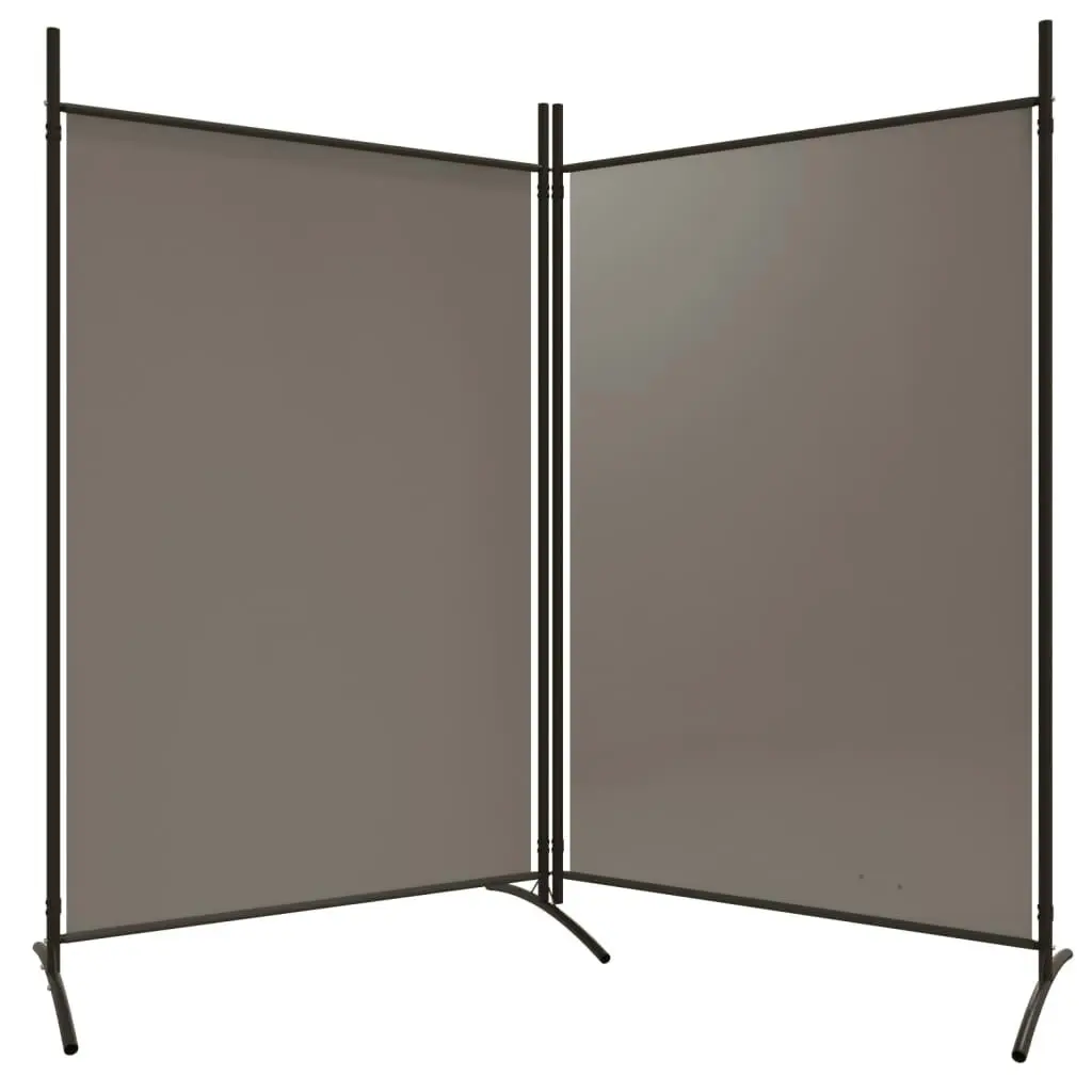 2-Panel Room Divider Anthracite 175x180 cm Fabric 350260