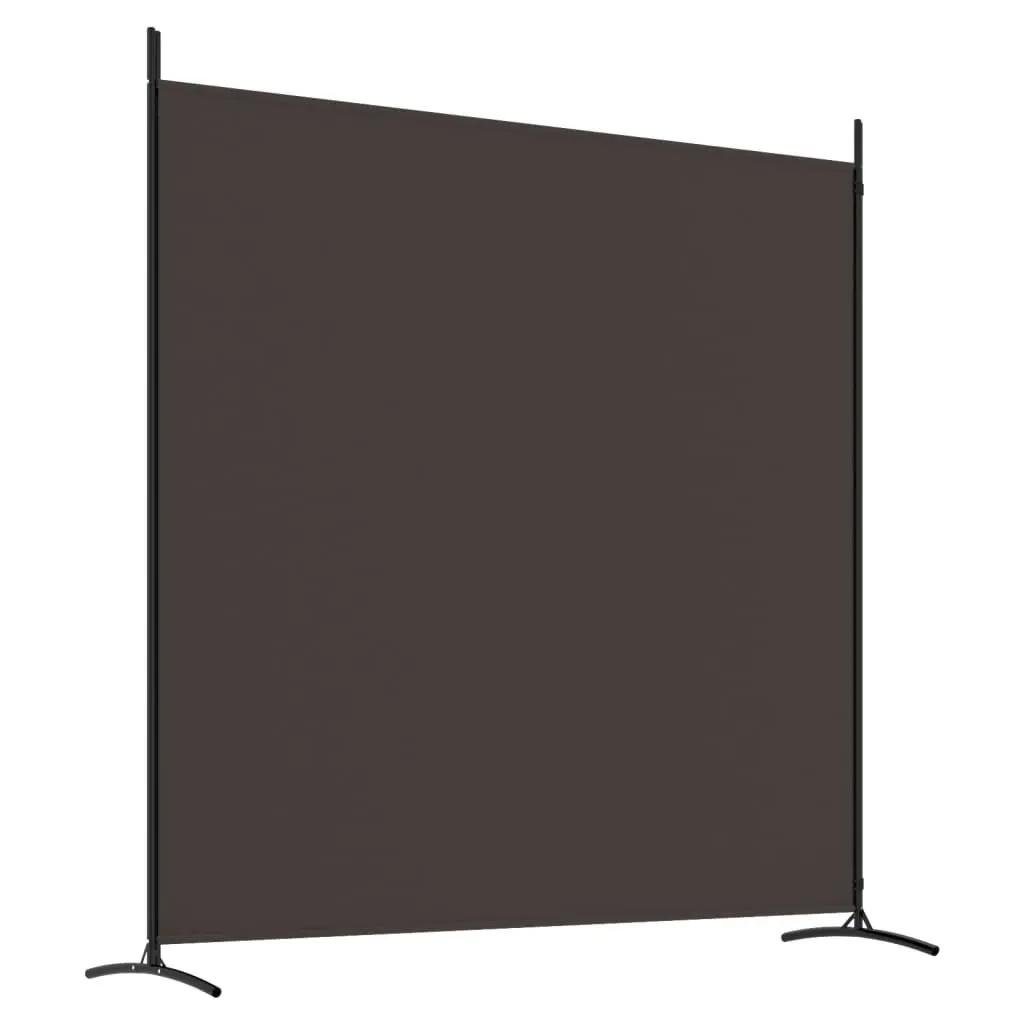 2-Panel Room Divider Brown 348x180 cm Fabric 350275