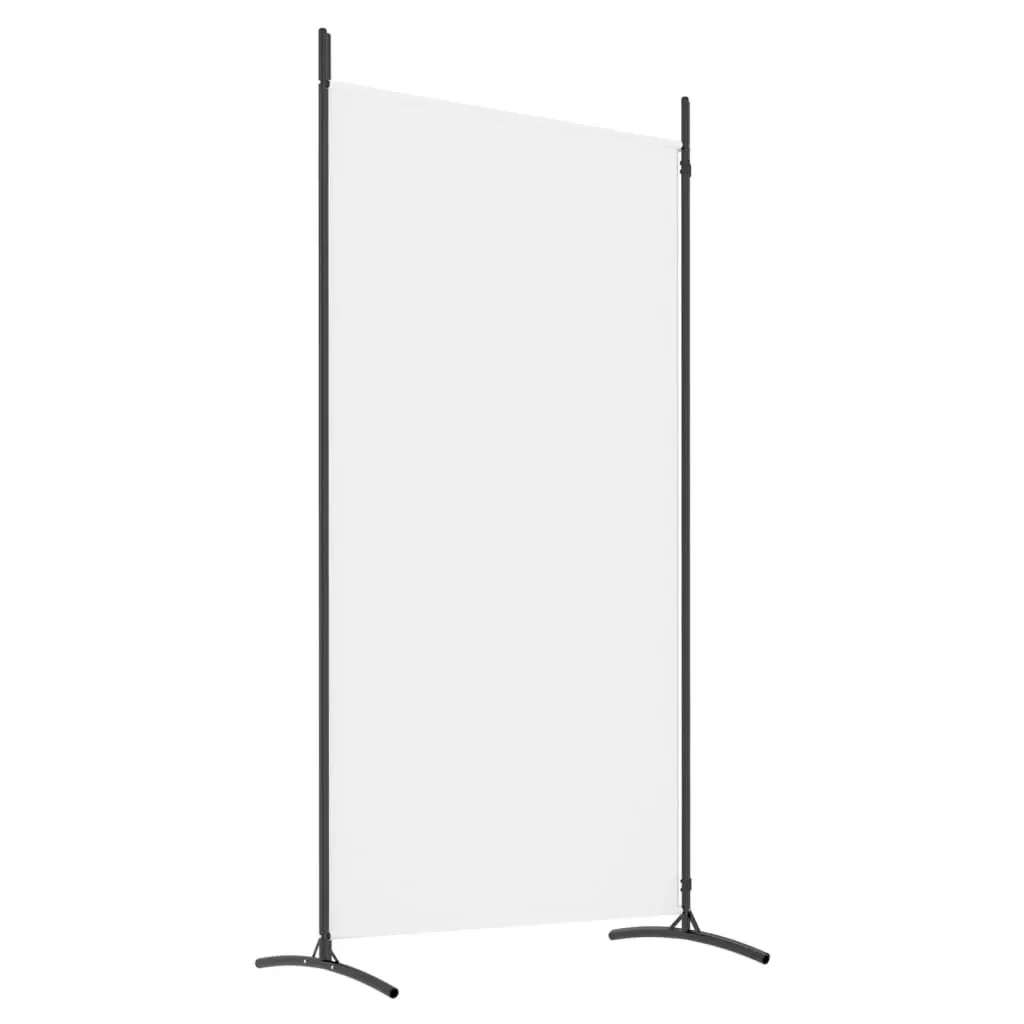 2-Panel Room Divider White 175x180 cm Fabric 350258