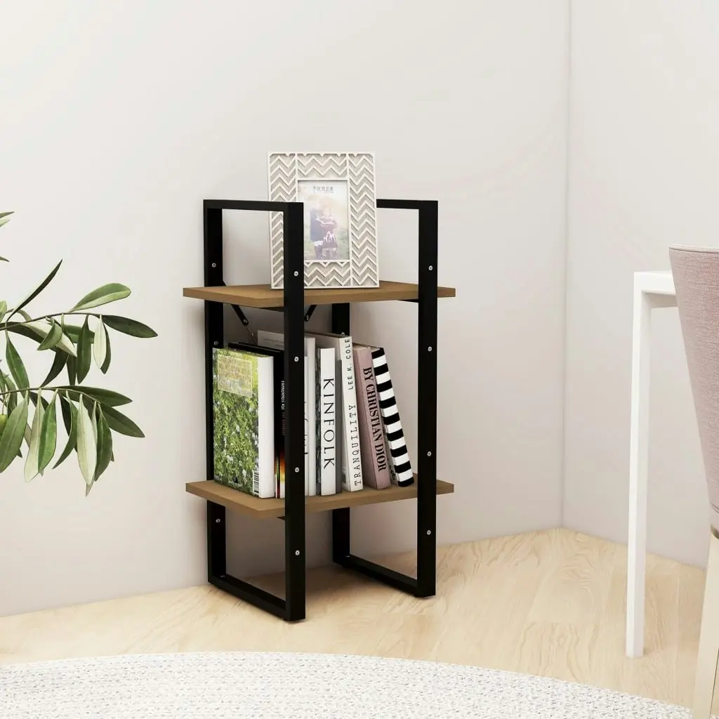 2-Tier Book Cabinet 40x30x70 cm Solid Pine Wood 806415