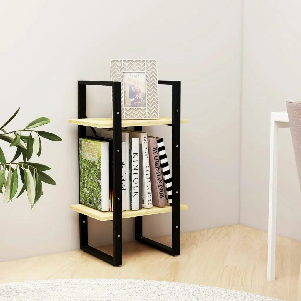 2-Tier Book Cabinet 40x30x70 cm Solid Pine Wood 806412