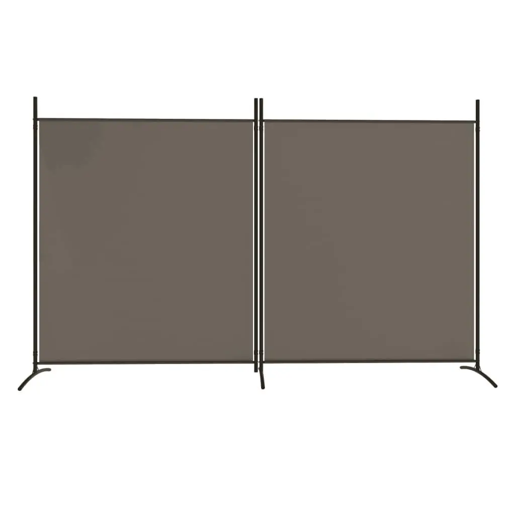 2-Panel Room Divider Anthracite 348x180 cm Fabric 350276