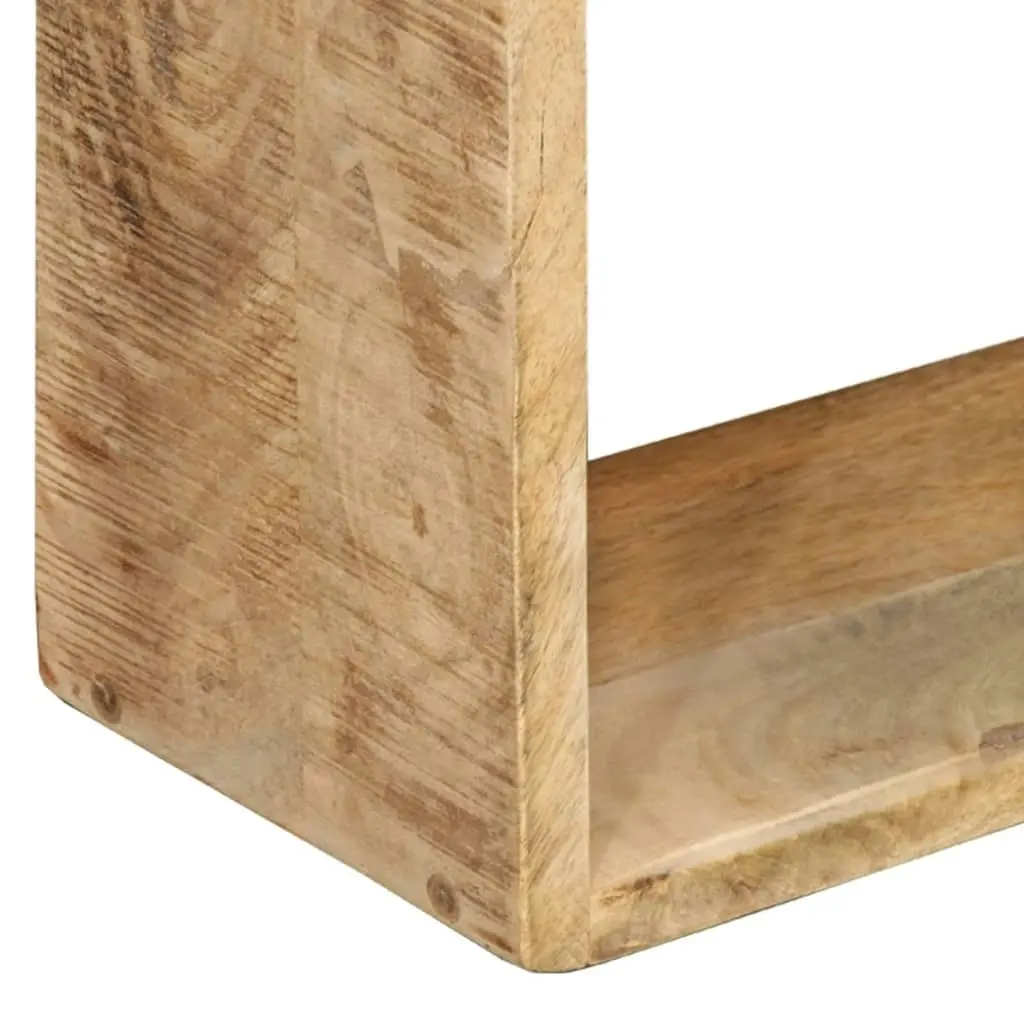 3 Piece Wall Cube Shelf Set Solid Mango Wood 328260