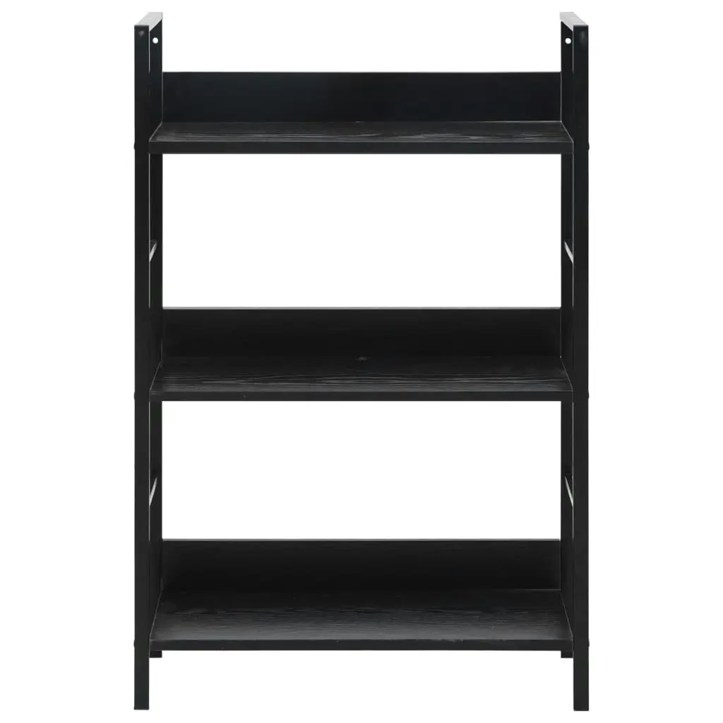 3-Layer Book Shelf Black 60x27.6x90.5 cm Engineered Wood 288218